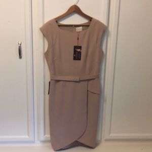 Blush short sleeve scallop bottom dress